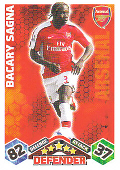 Bacary Sagna Arsenal 2009/10 Topps Match Attax #2